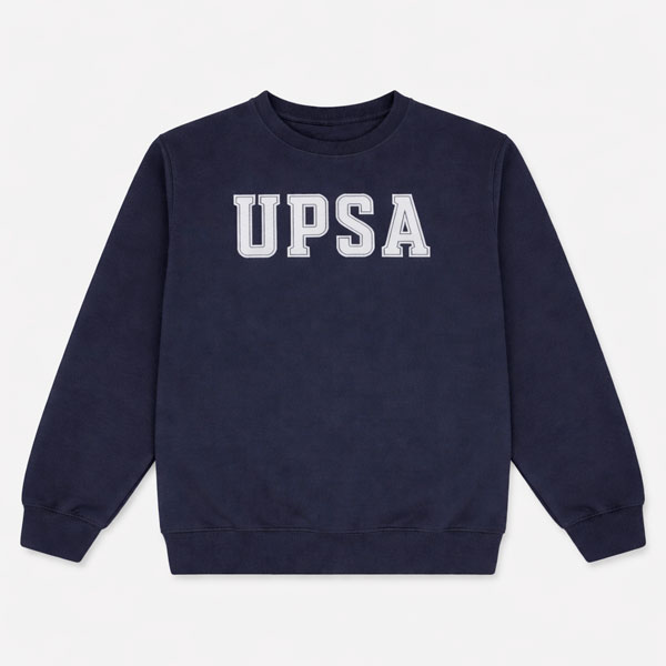 Sudadera “UPSA” estilo college (sin capucha)