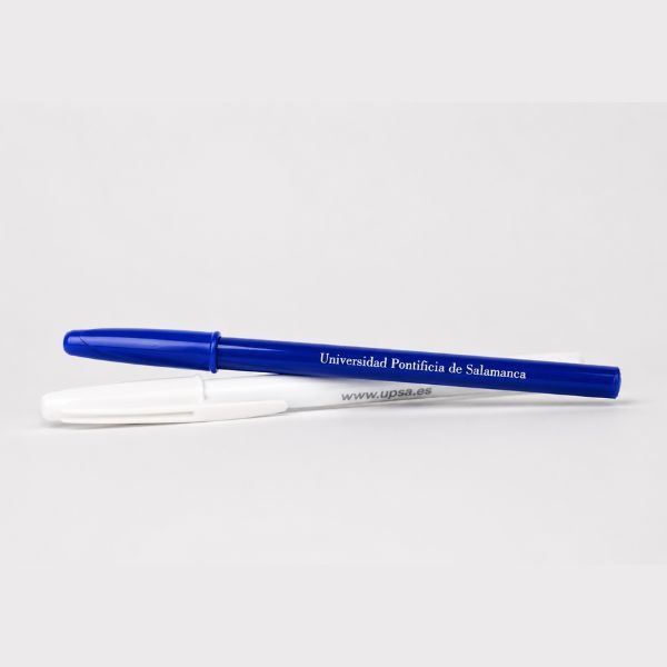Bolígrafos UPSA azul y blanco