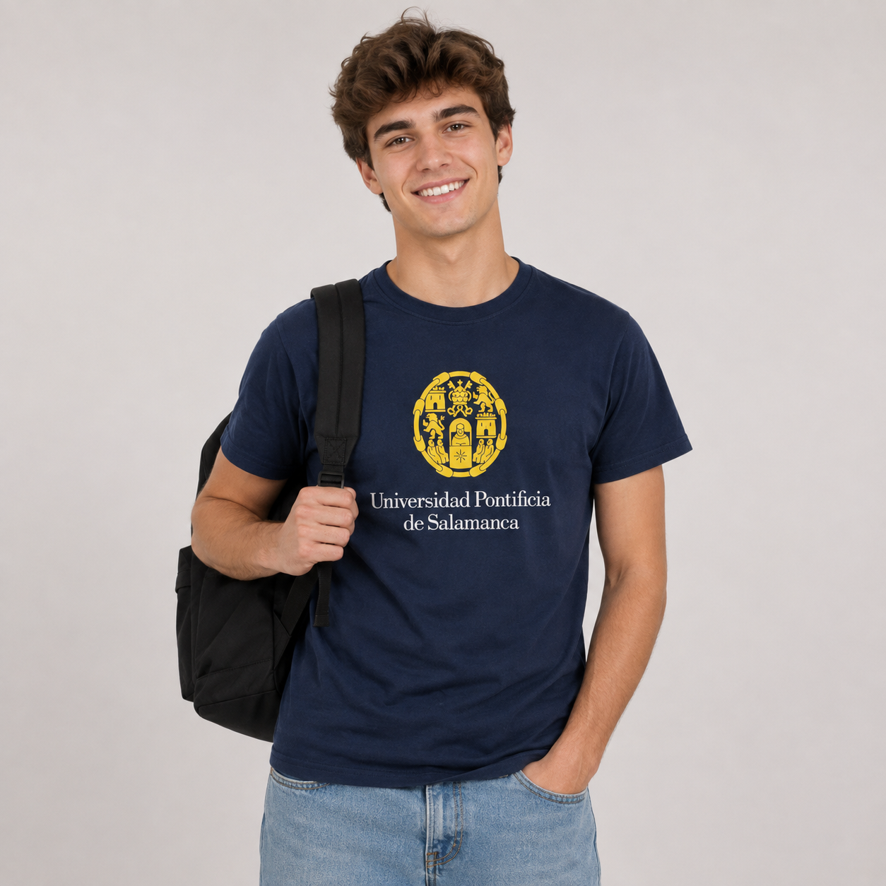 Camiseta UPSA azul marino escudo frontal