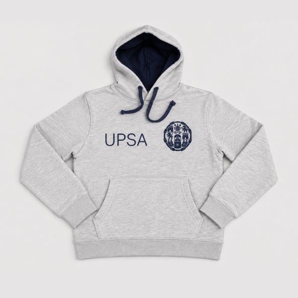 Sudadera con escudo institucional gris