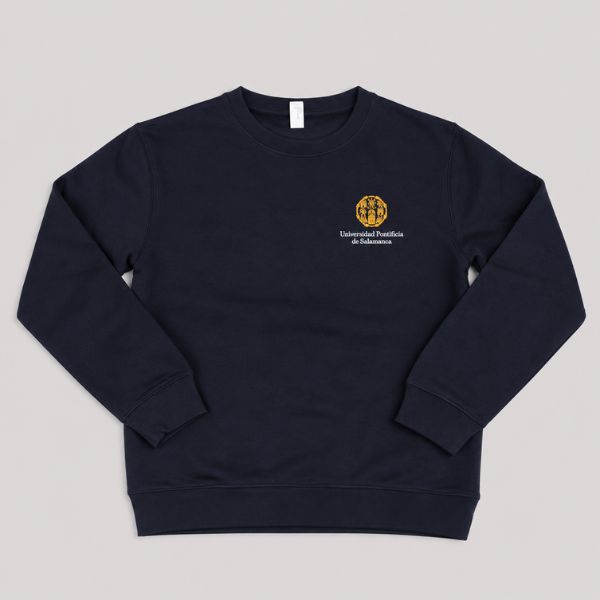 Sudadera con logo pequeño azul marino